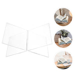 Espositore per spartiti musicali trasparente per libreria a forma di X in acrilico, X-shaped Bookshelf