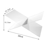 Espositore per spartiti musicali trasparente per libreria a forma di X in acrilico, X-shaped Bookshelf