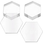 10 pezzi esagonali trasparenti in acrilico per biglietti da visita per ospiti, biglietti da visita, logo, decorazione fai da te, DIY Board