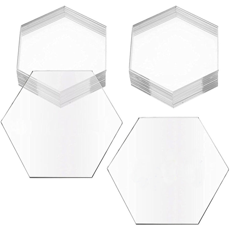 10 pezzi esagonali trasparenti in acrilico per biglietti da visita per ospiti, biglietti da visita, logo, decorazione fai da te, DIY Board