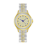BS Bee Sister FA1686 Orologio da donna con gioielli intarsiati con diamanti, Silver, Silver Golden, Gold