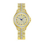 BS Bee Sister FA1686 Orologio da donna con gioielli intarsiati con diamanti, Silver, Silver Golden, Gold
