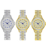 BS Bee Sister FA1686 Orologio da donna con gioielli intarsiati con diamanti, Silver, Silver Golden, Gold