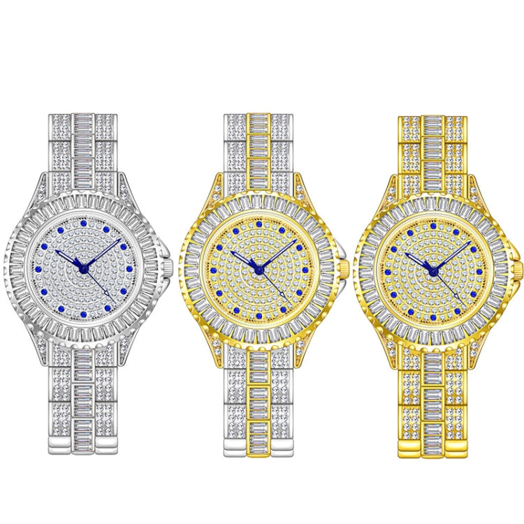 BS Bee Sister FA1686 Orologio da donna con gioielli intarsiati con diamanti, Silver, Silver Golden, Gold
