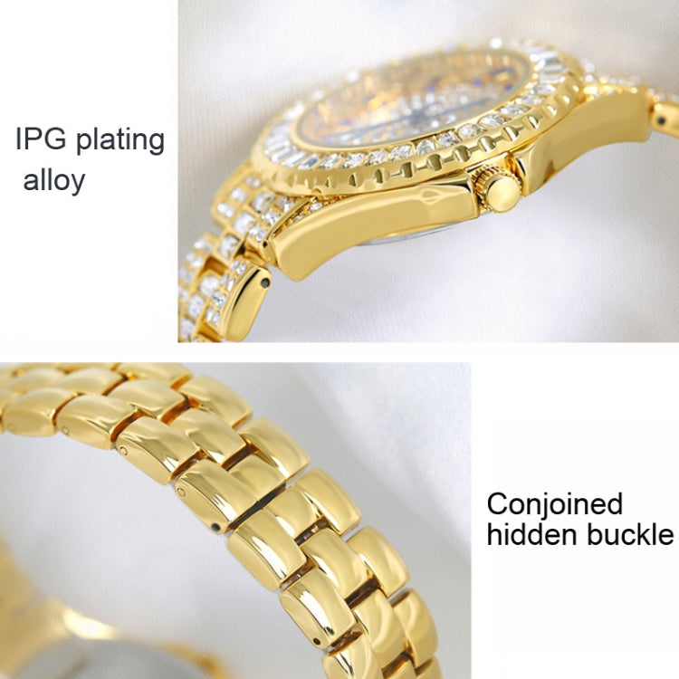 BS Bee Sister FA1686 Orologio da donna con gioielli intarsiati con diamanti, Silver, Silver Golden, Gold