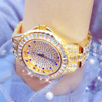 BS Bee Sister FA1686 Orologio da donna con gioielli intarsiati con diamanti, Silver, Silver Golden, Gold