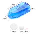 Divisore per pillole da 10 pezzi Portapillole portatile multifunzionale, Blue, Pink, Transparent