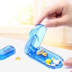 Divisore per pillole da 10 pezzi Portapillole portatile multifunzionale, Blue, Pink, Transparent
