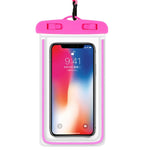 4 PCS Custodia impermeabile per telefono cellulare impermeabile sigillata in PVC luminoso, White, Green, Blue, Yellow, Pink, Orange, Black, Purple