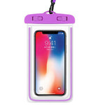 4 PCS Custodia impermeabile per telefono cellulare impermeabile sigillata in PVC luminoso, White, Green, Blue, Yellow, Pink, Orange, Black, Purple