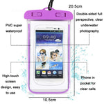 4 PCS Custodia impermeabile per telefono cellulare impermeabile sigillata in PVC luminoso, White, Green, Blue, Yellow, Pink, Orange, Black, Purple