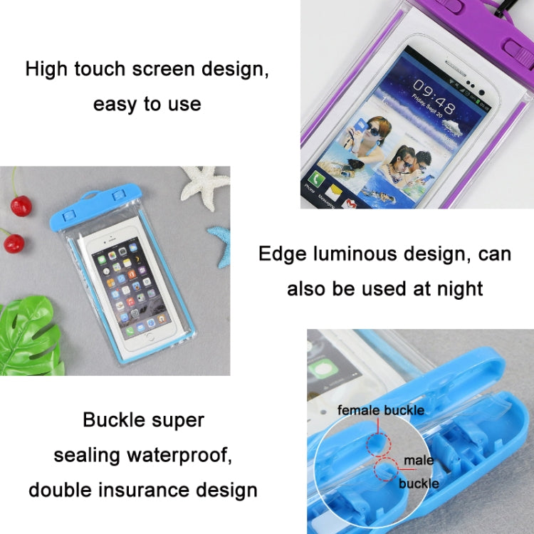 4 PCS Custodia impermeabile per telefono cellulare impermeabile sigillata in PVC luminoso, White, Green, Blue, Yellow, Pink, Orange, Black, Purple