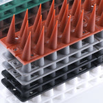 12 pezzi Chiodi anti-scalata per recinto di spine repellenti per uccelli in plastica, Brown, Black, White, Brick Red, Green, Grass Green, Transparent, Grey