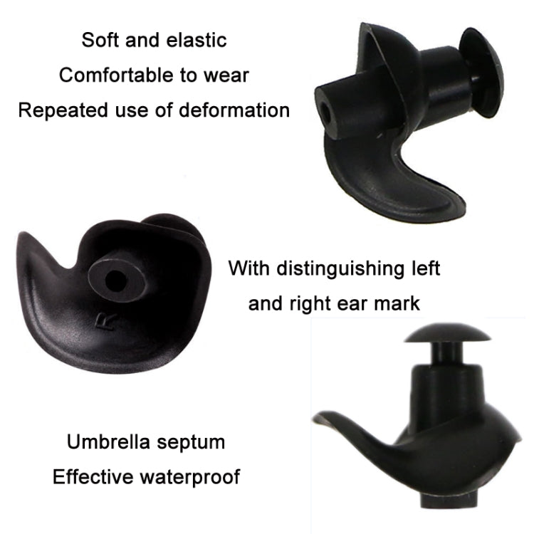 10 set di tappi per le orecchie in silicone a spirale impermeabili da nuoto
