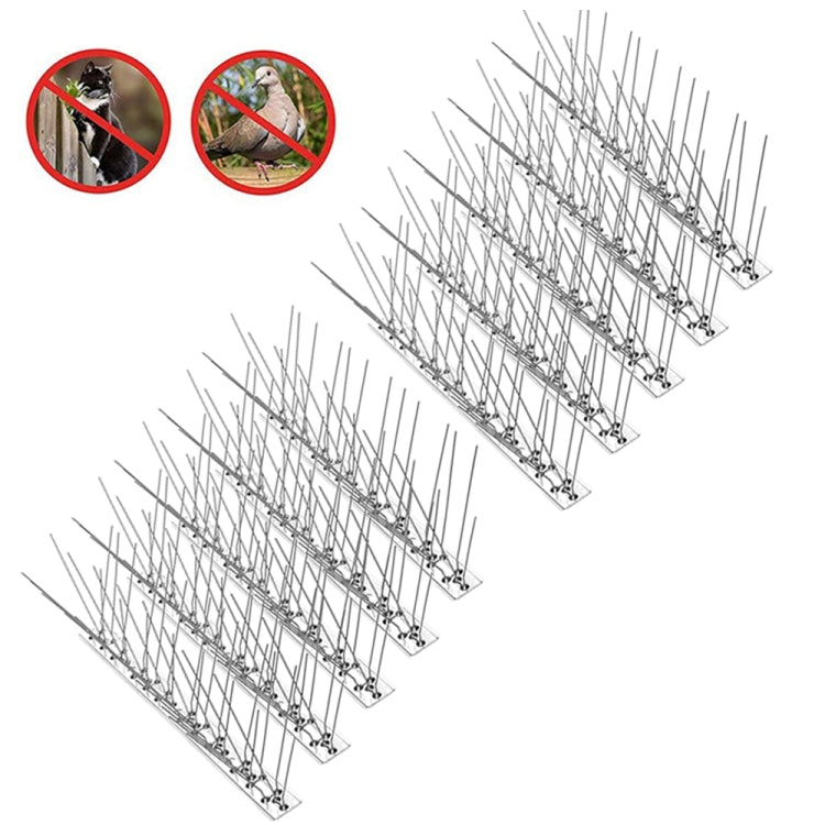 Dispositivo repellente per uccelli Spina anti-gatto in acciaio inossidabile, 10 Sets 25cm Long