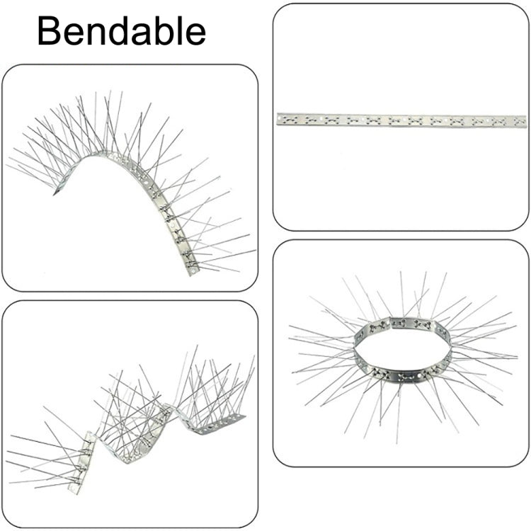 10 PZ Spina anti-uccello in acciaio inossidabile repellente per uccelli lunga 50 cm, 10 PCS 50cm Long