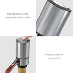 Dispenser elettrico per decanter per vino rosso, stile:, Black ABS, Red ABS, Stainless Steel, Stainless Steel With Base