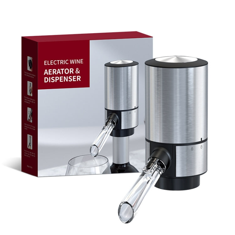Dispenser elettrico per decanter per vino rosso, stile:, Black ABS, Red ABS, Stainless Steel, Stainless Steel With Base
