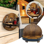 Scaffale portaoggetti per espositore per vino in legno a parete, Wall-mounted Wine Rack