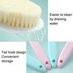 Spazzola da bagno per capelli morbidi a manico lungo Spazzola per massaggio per capelli in nylon, Soft Hair White, Soft Hair Grey, Soft Hair Blue, Soft Hair Pink