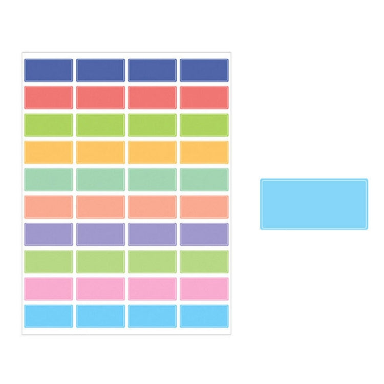 5 confezioni di adesivi di classificazione per etichette quadrate colorate per bambini, Colorful Square Label
