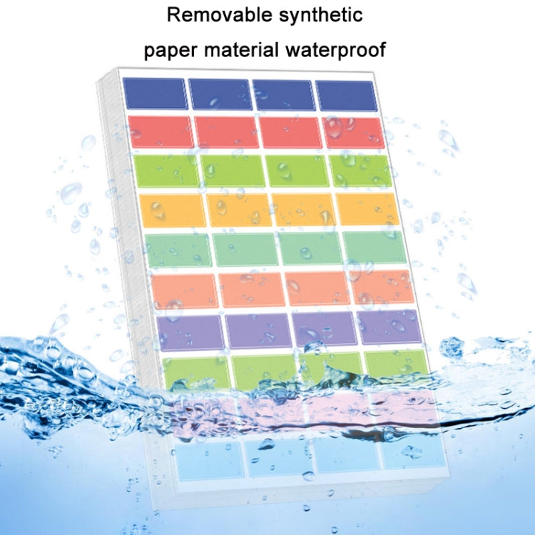 5 confezioni di adesivi di classificazione per etichette quadrate colorate per bambini, Colorful Square Label