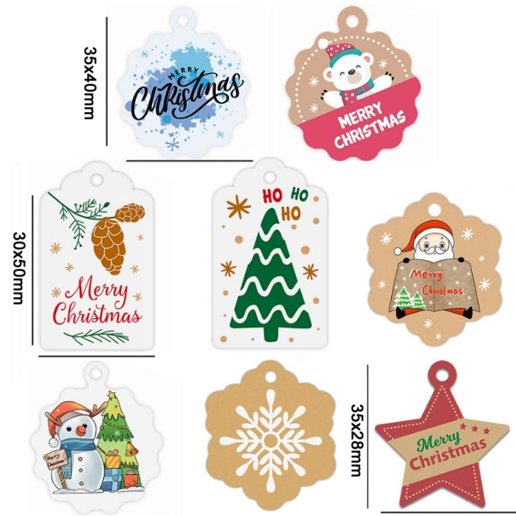 Set di biglietti da regalo con etichette in carta kraft natalizia da 5 confezioni, L-27, L-28, L-29, L-30, L-31, L-32, L-33, L-34