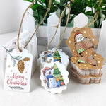 Set di biglietti da regalo con etichette in carta kraft natalizia da 5 confezioni, L-27, L-28, L-29, L-30, L-31, L-32, L-33, L-34