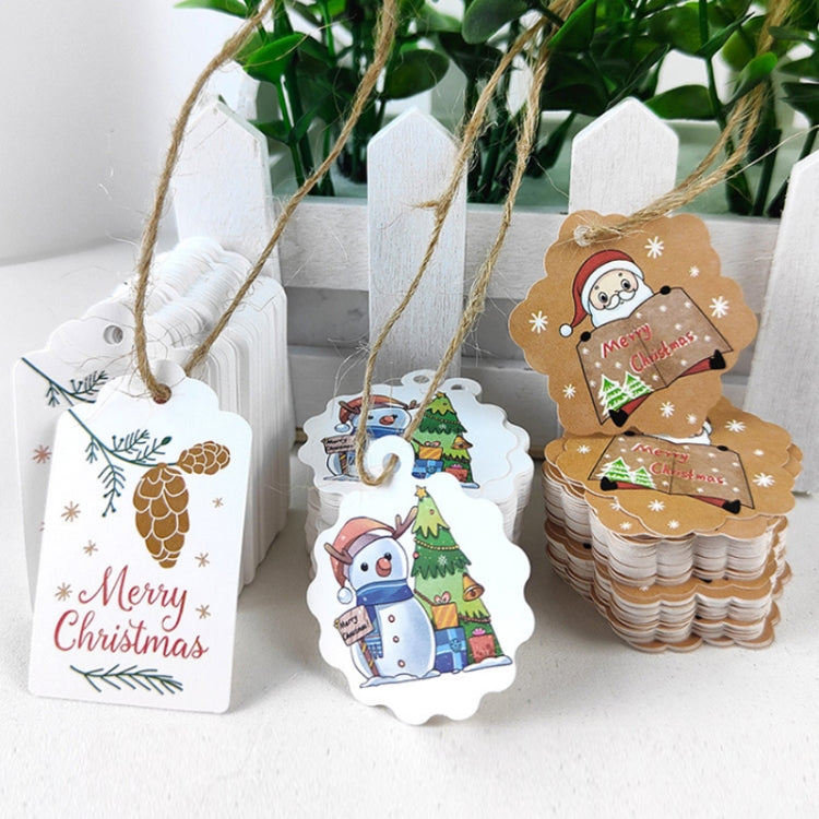 Set di biglietti da regalo con etichette in carta kraft natalizia da 5 confezioni, L-27, L-28, L-29, L-30, L-31, L-32, L-33, L-34
