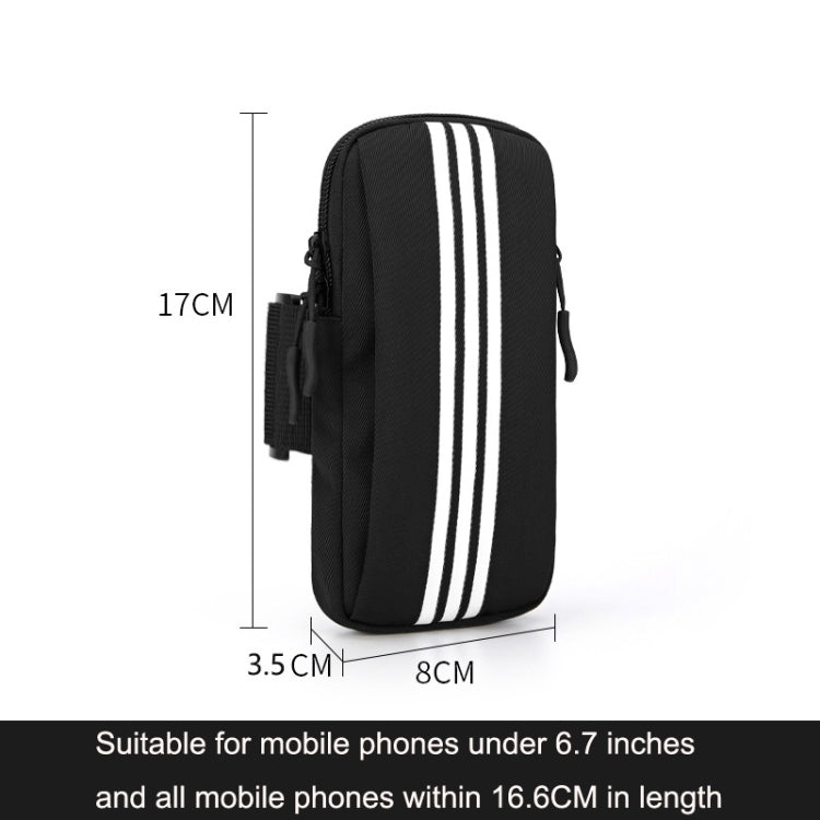 Sport all'aria aperta in esecuzione borsa da polso fitness borsa da braccio per telefono cellulare, Blue, Black, Orange, Grey, Pink
