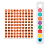 100 PCS Abbigliamento Calzature Taglia Numero Etichetta Adesivo, Diametro:, 10mm, 13mm, 15mm, 20mm, 25mm