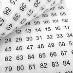 100 PCS Abbigliamento Calzature Taglia Numero Etichetta Adesivo, Diametro:, 10mm, 13mm, 15mm, 20mm, 25mm