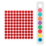 100 PCS Abbigliamento Calzature Taglia Numero Etichetta Adesivo, Diametro:, 10mm, 13mm, 15mm, 20mm, 25mm