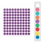 100 PCS Abbigliamento Calzature Taglia Numero Etichetta Adesivo, Diametro:, 10mm, 13mm, 15mm, 20mm, 25mm