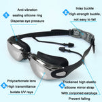 HAIZID HD Occhialini da nuoto per miopia impermeabili antiappannamento, Optical Black, Optical Blue, Optical Pink, Optical Gray, Plating Black, Plating Gray, Plating Blue, Plating Pink, Myopia 150 Degrees, Myopia 200 Degrees, Myopia 250 Degrees        ...