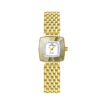 BS Bee Sister FA1197 Orologio semplice da donna con cinturino in acciaio inossidabile con quadrante quadrato, Silver, Gold