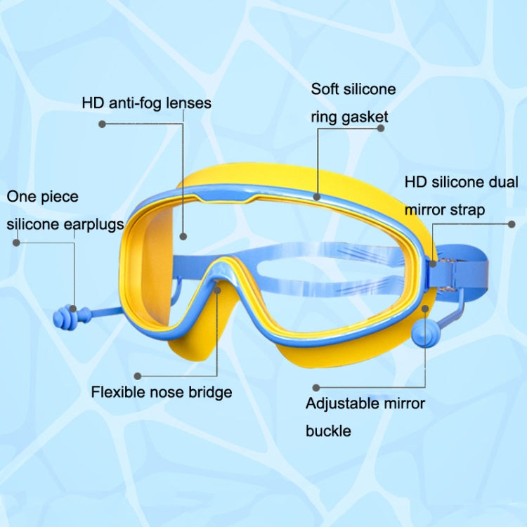 Occhialini da nuoto per bambini trasparenti impermeabili e antiappannamento HD di grandi dimensioni, HD Transparent Swimming Goggles(White), HD Transparent Swimming Goggles(Pink), HD Transparent Swimming Goggles(Blue Yellow)                            ...