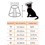 2 pezzi copricapo protettivo per animali domestici collare anti-morso per cani e gatti dopo l'estetica e il funzionamento, No.7, No.6, No.5, No.4, No.3
