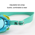 RUIHE 2 PCS Bambini Simpatico Cartone Animato Impermeabile Occhialini da Nuoto Antiappannamento