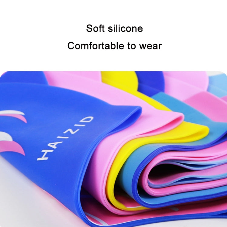 HAIZID 2 Cuffia da Nuoto per Bambini in Silicone Impermeabile Simpatico Cartone Animato, HAIZID (Shark Tooth Blue), HAIZID (Shark Tooth Pink), HAIZID (Shark Tooth Yellow), HAIZID (Fish Scales Royal Blue), HAIZID (Fish Blue Pink)                        ...
