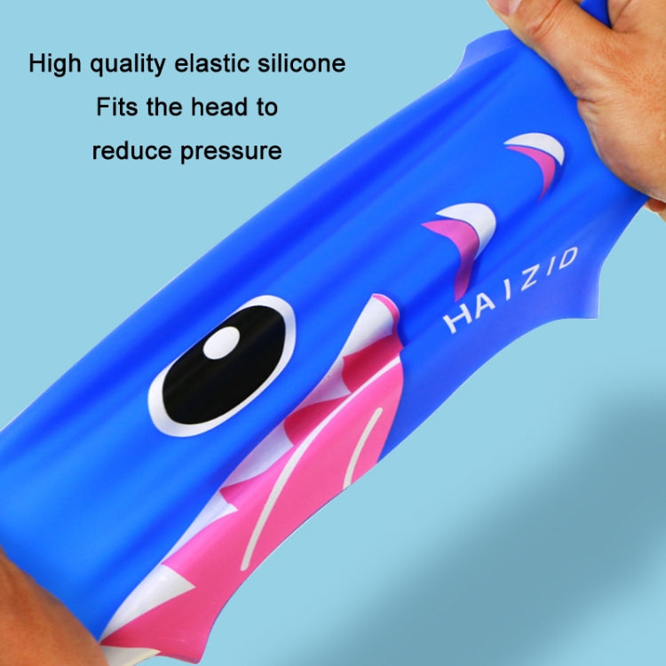 HAIZID 2 Cuffia da Nuoto per Bambini in Silicone Impermeabile Simpatico Cartone Animato, HAIZID (Shark Tooth Blue), HAIZID (Shark Tooth Pink), HAIZID (Shark Tooth Yellow), HAIZID (Fish Scales Royal Blue), HAIZID (Fish Blue Pink)                        ...