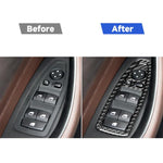 Per BMW X1 F48/X2 F39 Set di 6 adesivi per alzacristalli con piccoli fori, With Holes