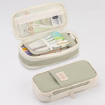 Angoo Macaron Astuccio per cancelleria retrattile a doppio strato di grande capacità, Pink, Green, Light Blue, Dark Blue, Purple
