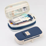 Angoo Macaron Astuccio per cancelleria retrattile a doppio strato di grande capacità, Pink, Green, Light Blue, Dark Blue, Purple