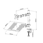 Supporto per laptop Desktop LCD Doppio scopo Computer Ascensore Staffa girevole per doppio schermo