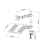 Supporto per laptop Desktop LCD Doppio scopo Computer Ascensore Staffa girevole per doppio schermo