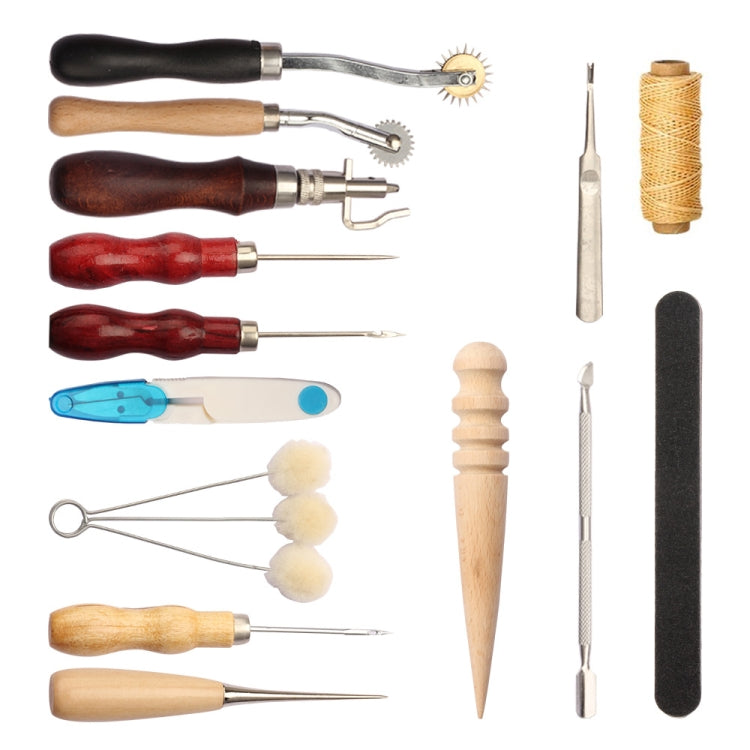 Set di strumenti fai-da-te in pelle fatti a mano Set di strumenti per cucito artigianale, 29 In 1, 48 In 1