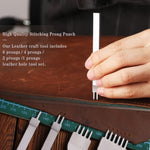 Set di strumenti fai-da-te in pelle fatti a mano Set di strumenti per cucito artigianale, 29 In 1, 48 In 1