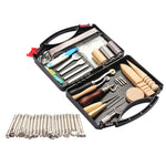 Set di strumenti fai-da-te in pelle fatti a mano Set di strumenti per cucito artigianale, 29 In 1, 48 In 1
