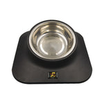 Pugga Pet Ciotola Antiscivolo in Acciaio Inossidabile Cat Dog Mangiatoia per Collo Inclinato, Stile:, Single Bowl Black, Single Bowl Silver Gray, Double Bowl Black, Double Bowl Silver Gray